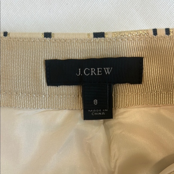 J. Crew Cream and White Mini Pencil Skirt Casual - Picture 2 of 6